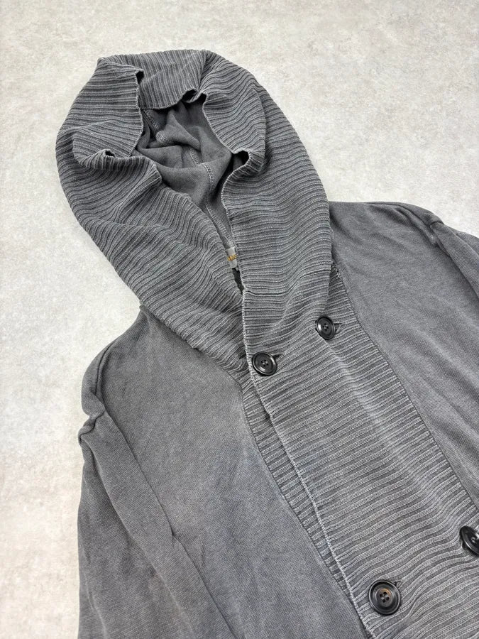 Diesel Grey Oversized Double-Breasted Hoodie SLWiUBY 4