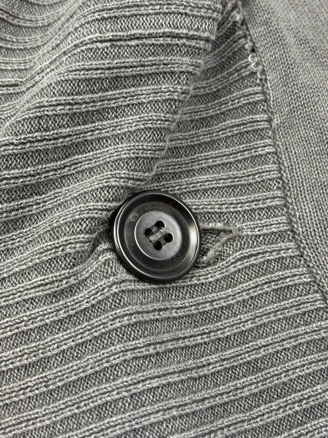 Diesel Grey Oversized Double-Breasted Hoodie SLWiUBY 9