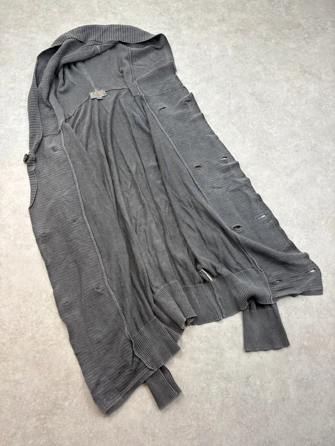 Diesel Grey Oversized Double-Breasted Hoodie SLWiUBY 6