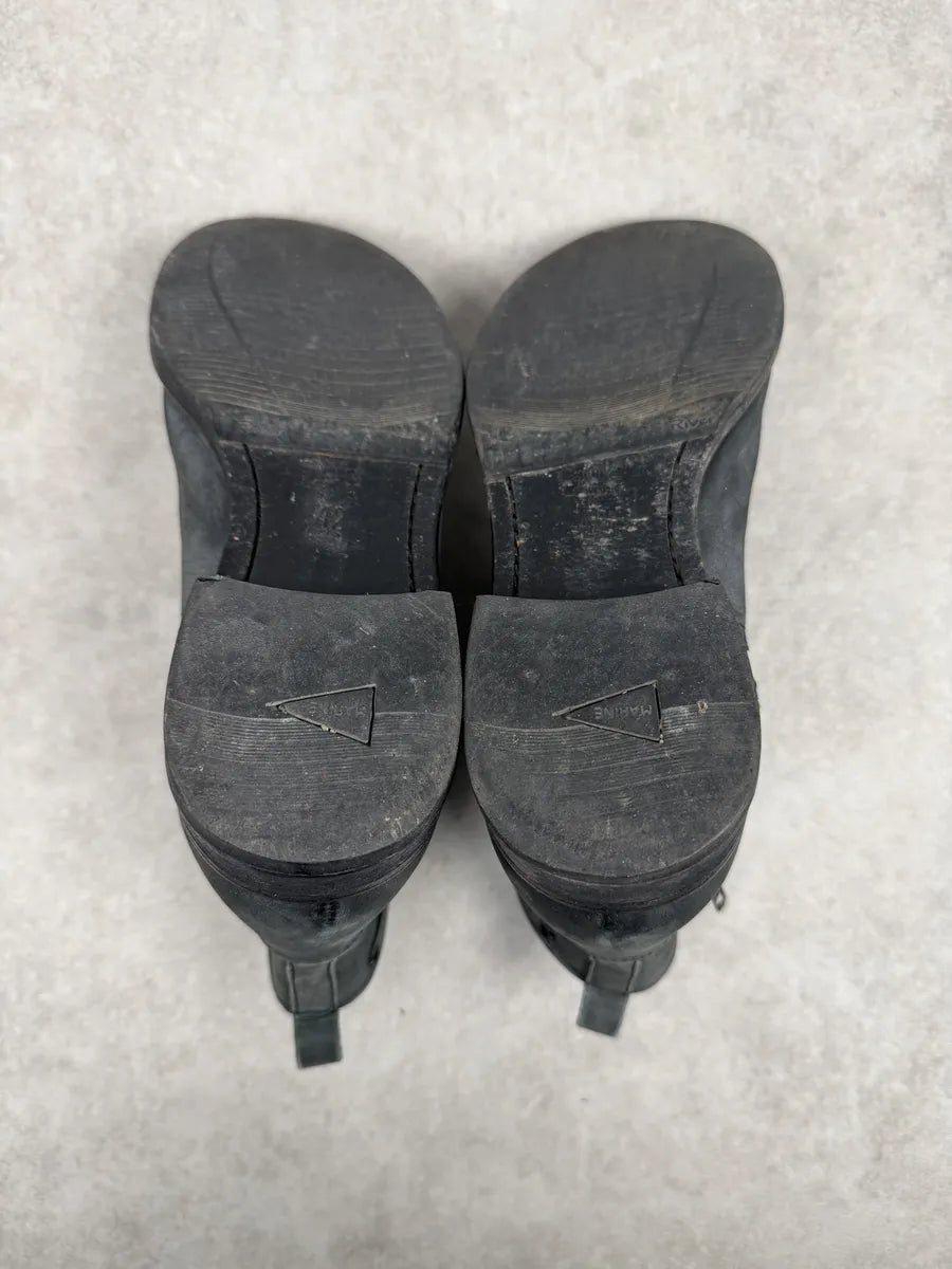 Diesel Grey Eroded Leather Boots JZoInMB 8