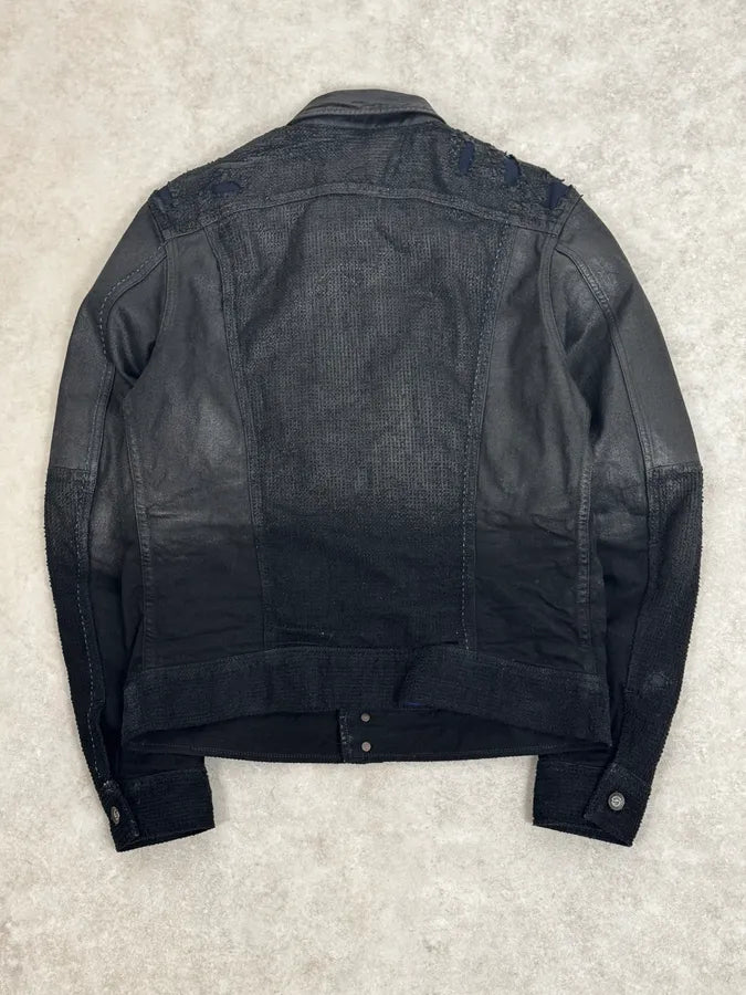 AW2016 Diesel Grey Black Gradient Trucker Jacket ALixmds 3