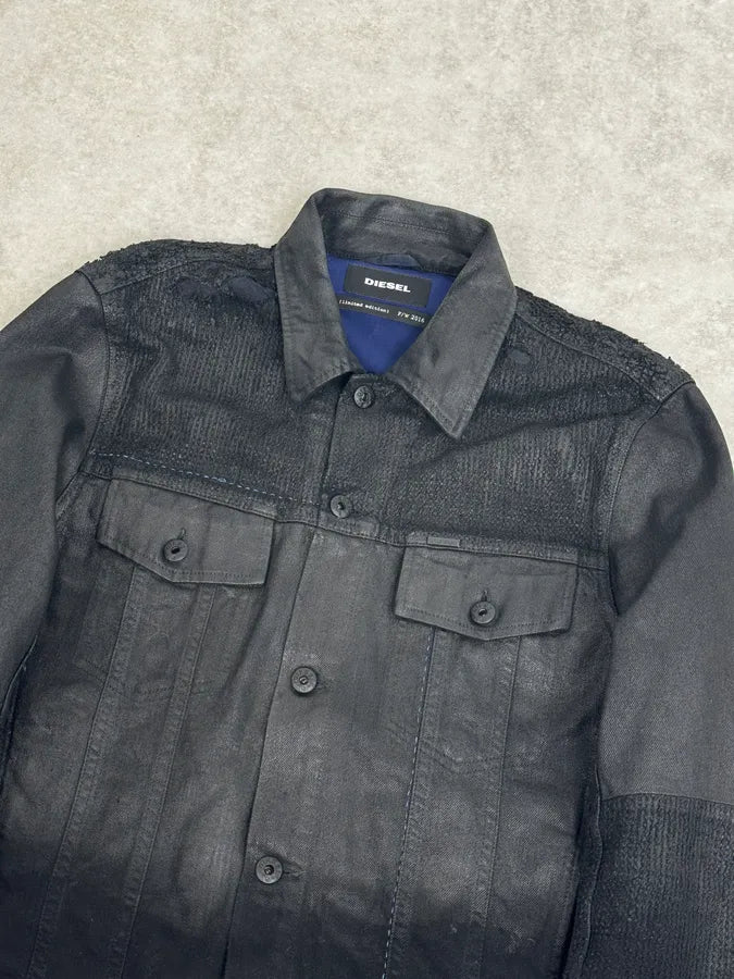 AW2016 Diesel Grey Black Gradient Trucker Jacket ALixmds 4