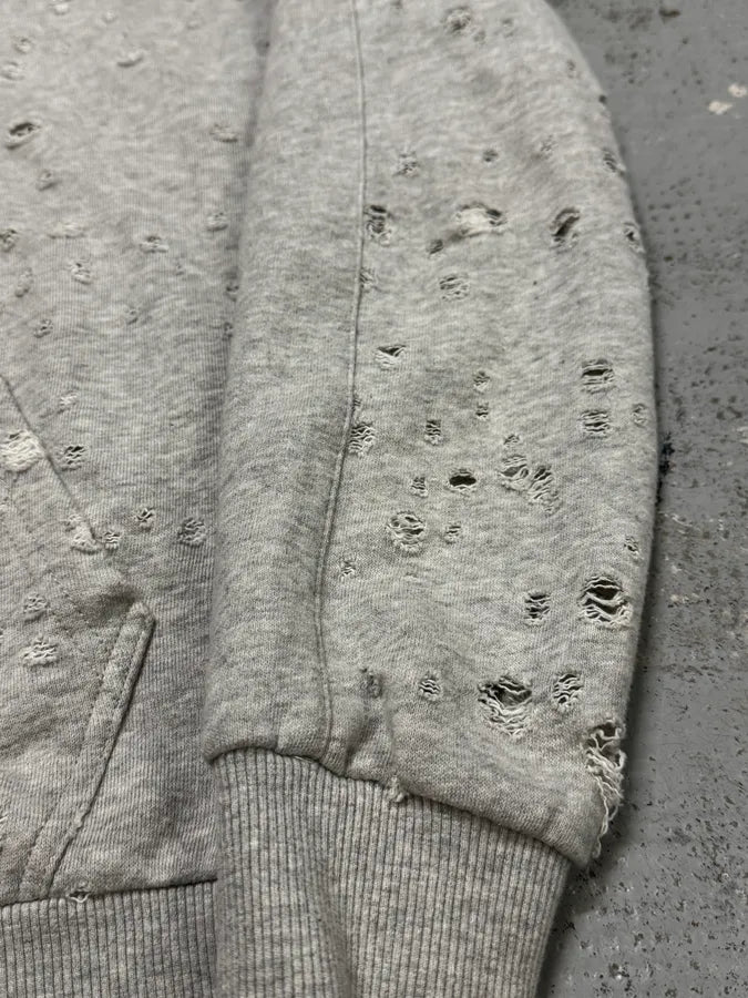 Diesel Grey Multiple Holes Zip-Up Hoodie  ibNDoxN 7