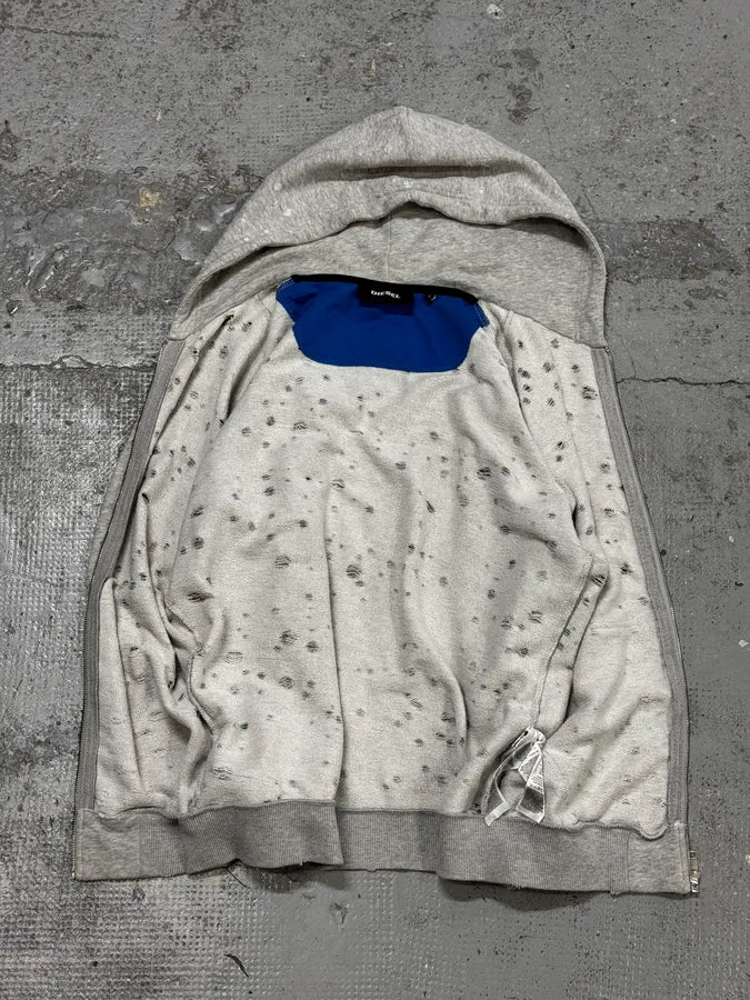 Diesel Grey Multiple Holes Zip-Up Hoodie  ibNDoxN 6