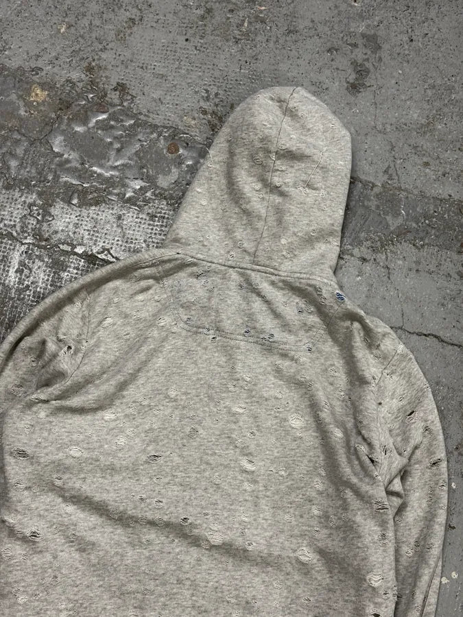 Diesel Grey Multiple Holes Zip-Up Hoodie  ibNDoxN 5