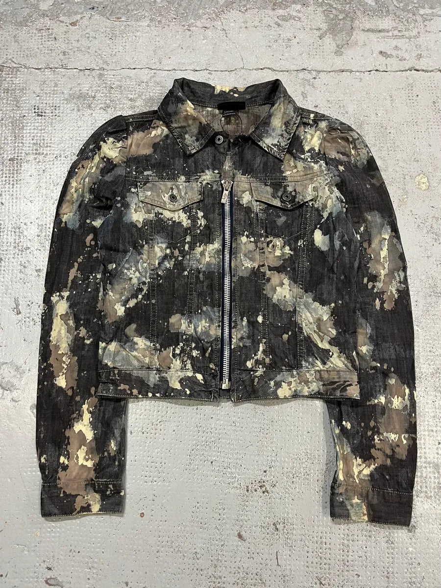 Diesel Grey Painted Splash Abstract Jacket fwBTOgw 1