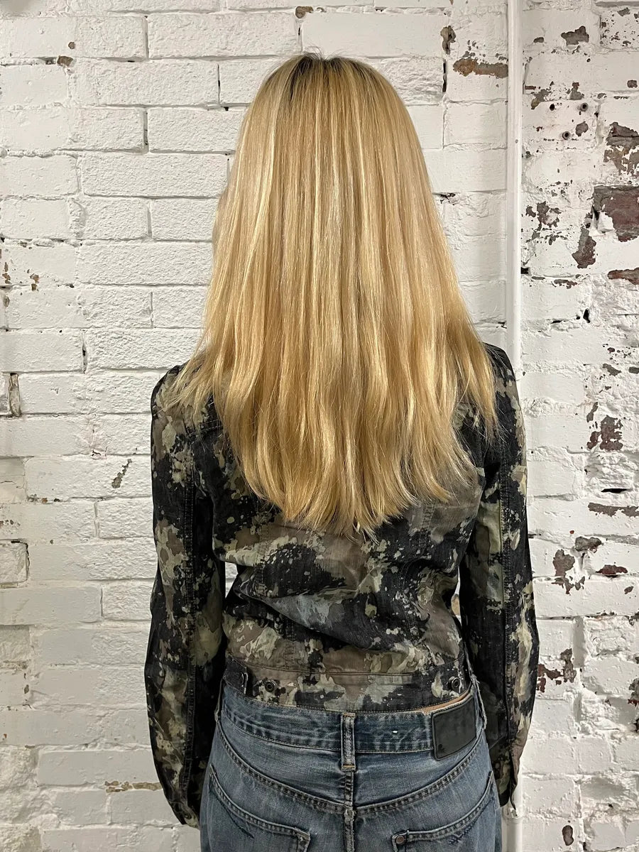 Diesel Grey Painted Splash Abstract Jacket fwBTOgw 2