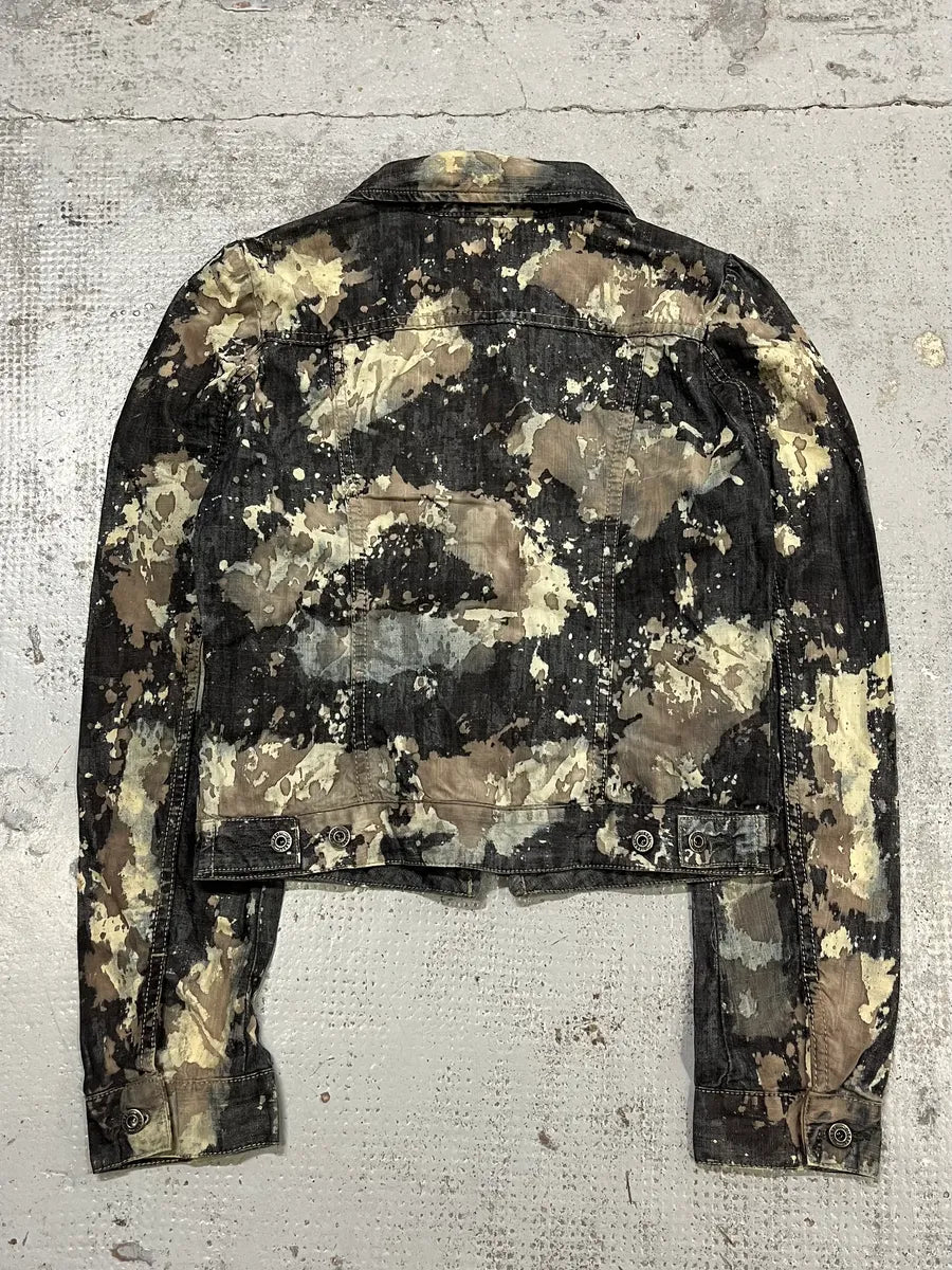 Diesel Grey Painted Splash Abstract Jacket fwBTOgw 4