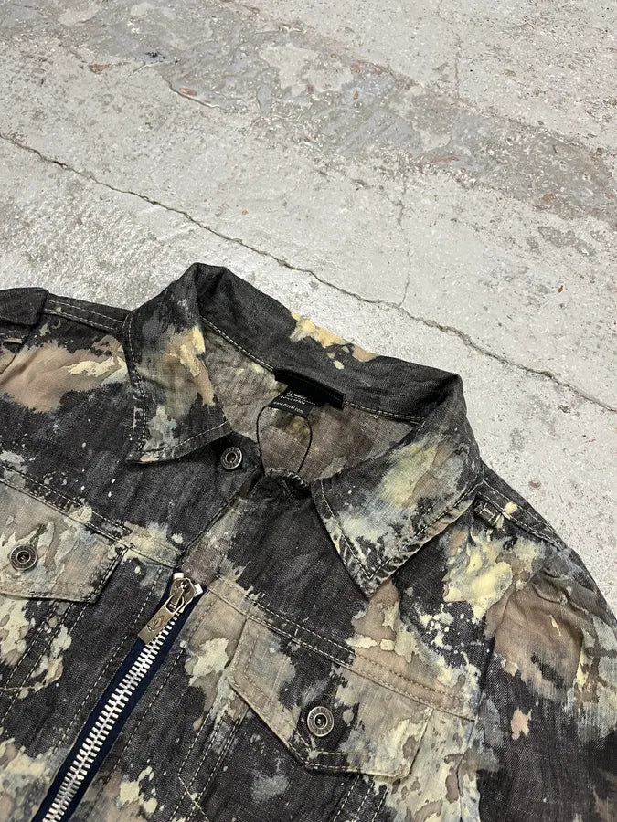 Diesel Grey Painted Splash Abstract Jacket fwBTOgw 5