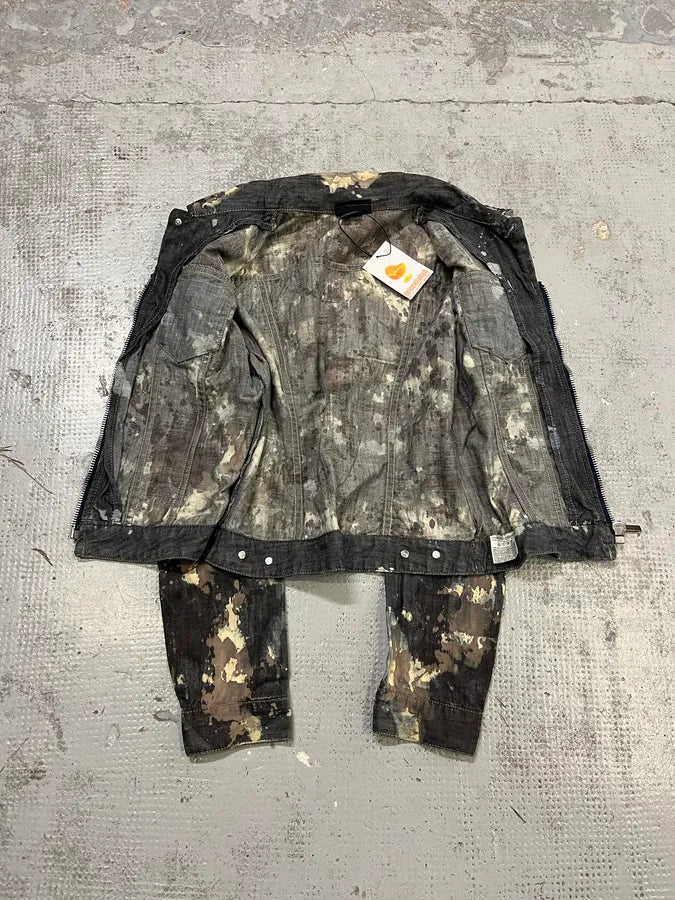 Diesel Grey Painted Splash Abstract Jacket fwBTOgw 6