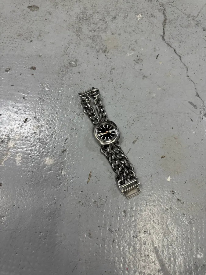 Diesel Grey Stainless Steel 2 Chains Watch FmXOBPz 7