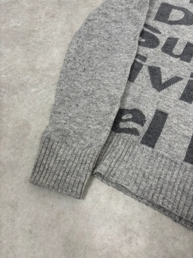 Diesel Grey Success Script Wool Sweater tycmdBG 6