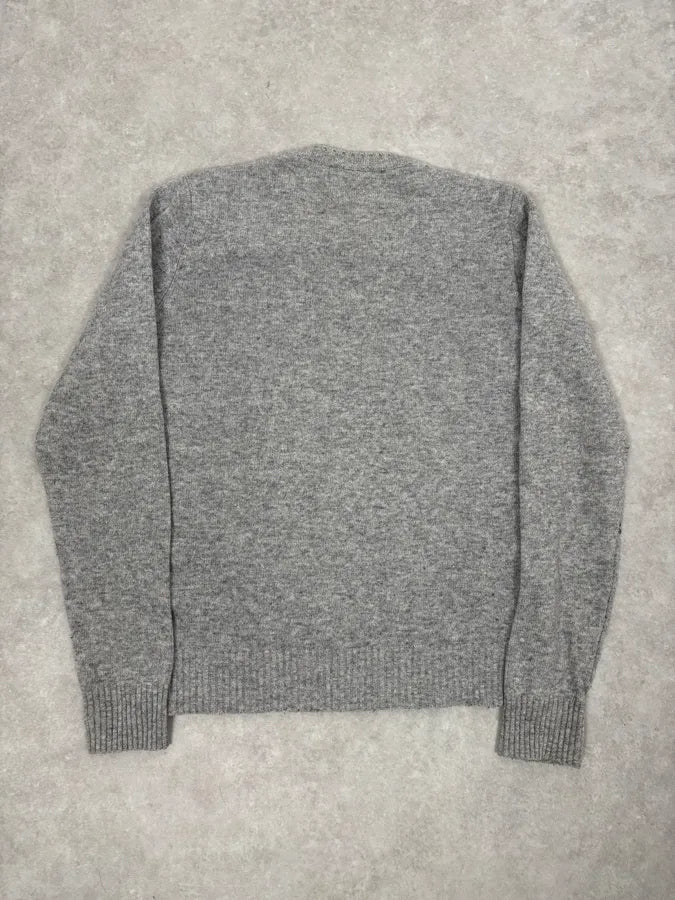 Diesel Grey Success Script Wool Sweater tycmdBG 5
