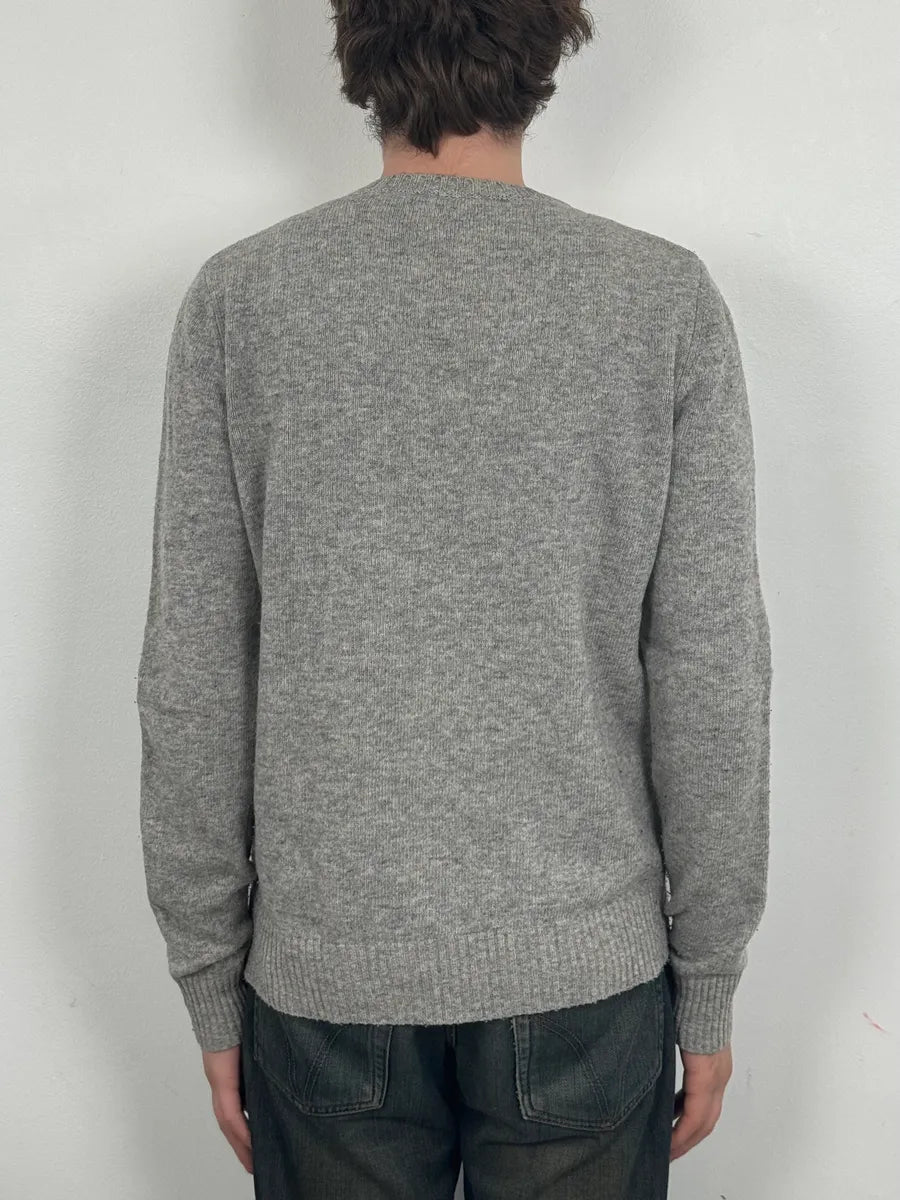 Diesel Grey Success Script Wool Sweater tycmdBG 2