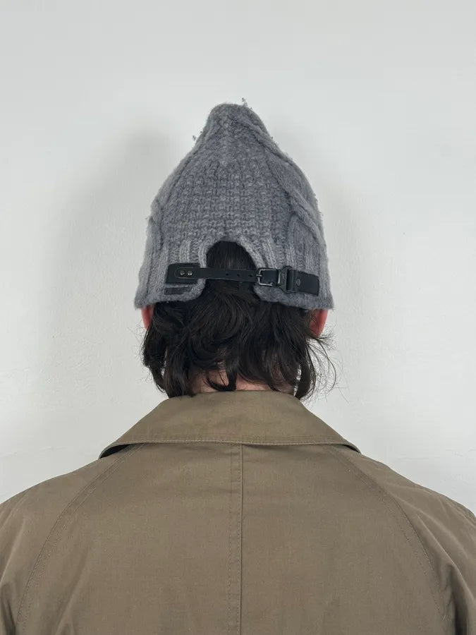 Diesel Grey Wool Attached Beanie CWjXWuy 2