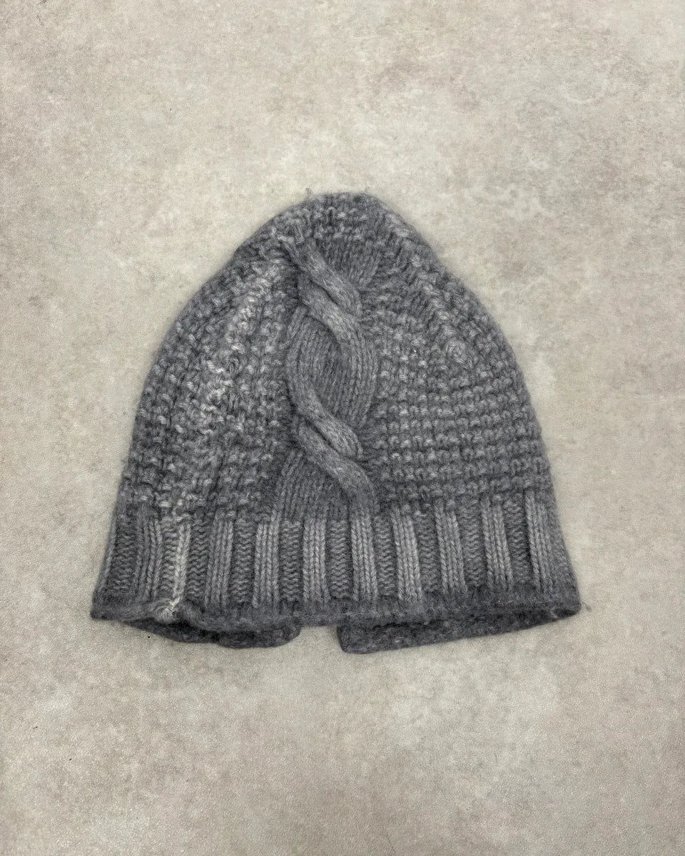 Diesel Grey Wool Attached Beanie CWjXWuy 0