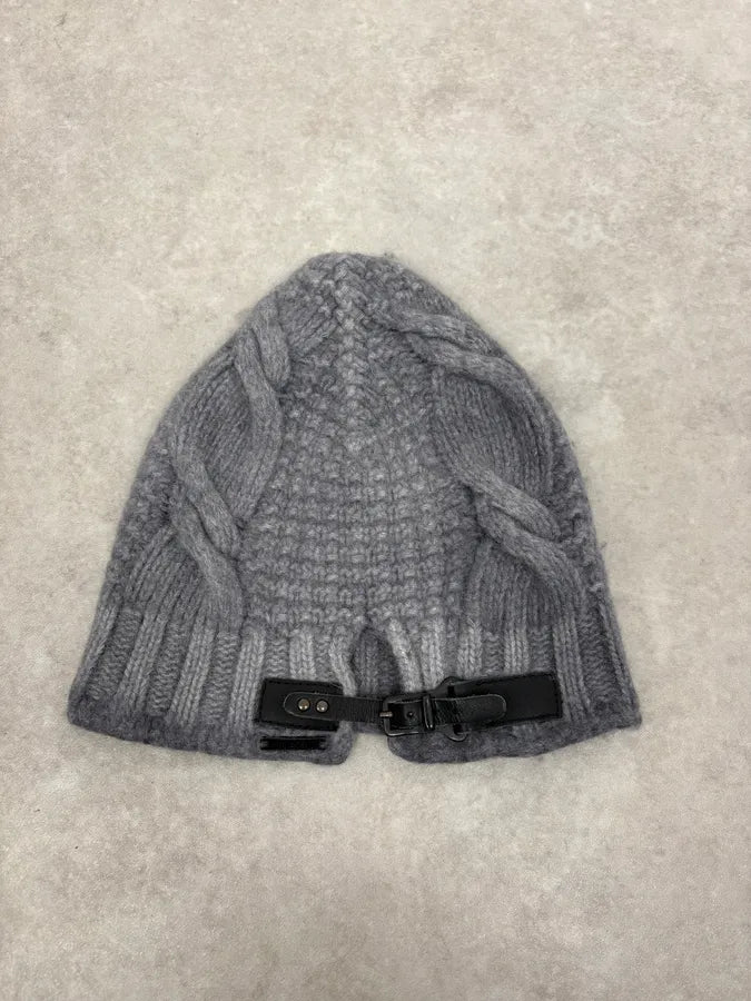Diesel Grey Wool Attached Beanie CWjXWuy 4