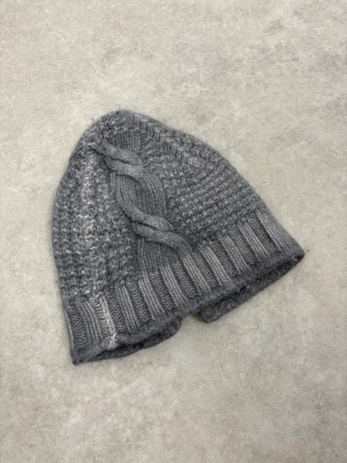 Diesel Grey Wool Attached Beanie CWjXWuy 3