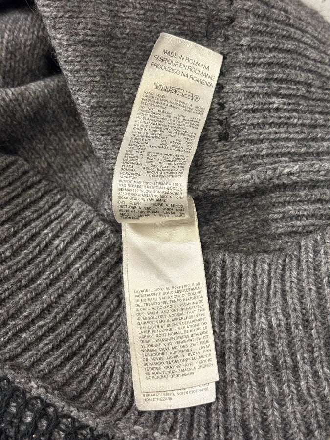 Diesel Grey & Black Spyder Web Wool Blend Distressed Sweater  iEkZguW 7