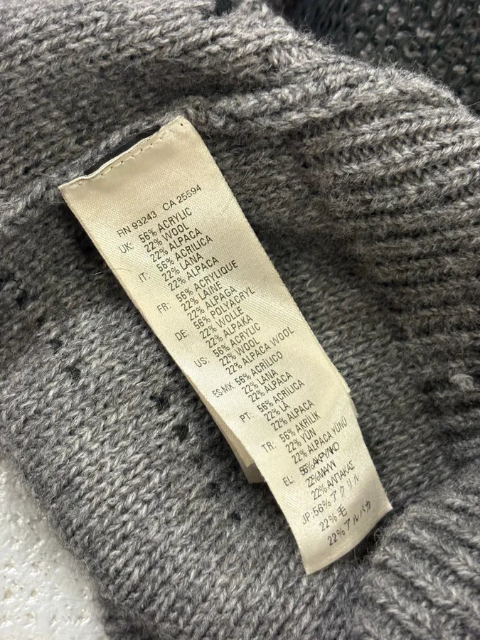 Diesel Grey Wool Net Distressed Sweater dNtfsmA 7