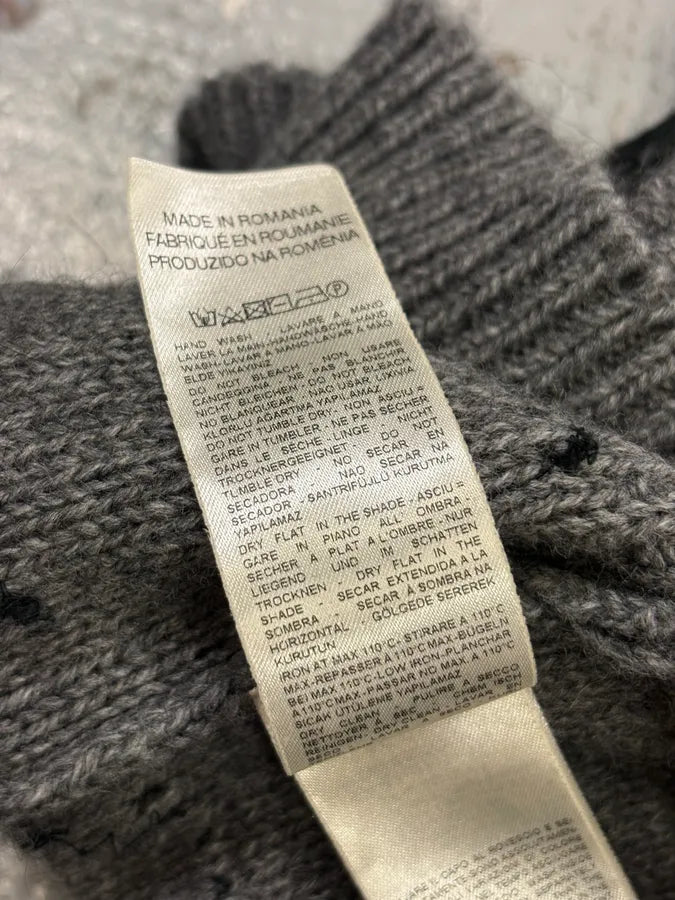 Diesel Grey Wool Net Distressed Sweater dNtfsmA 8