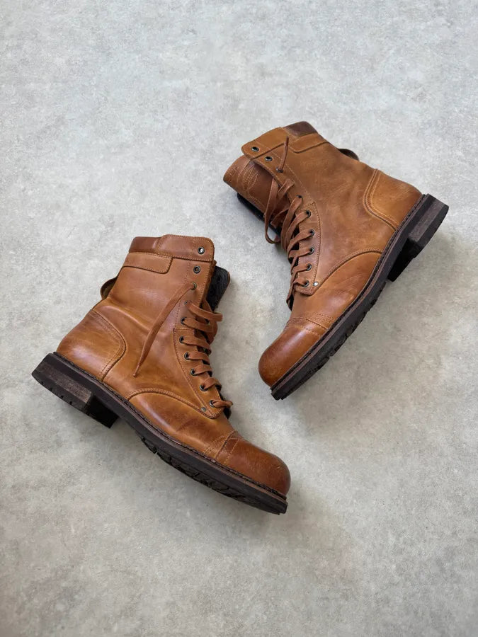 Diesel High Brown Combat Leather Boots fDSwxIx 1