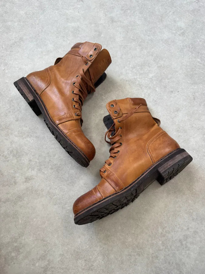 Diesel High Brown Combat Leather Boots fDSwxIx 3