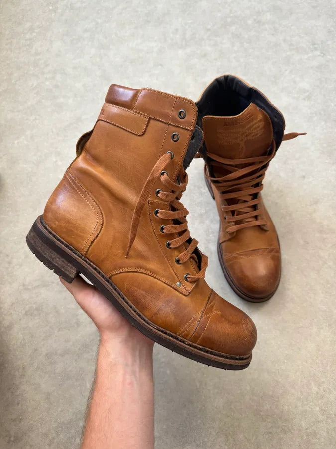 Diesel High Brown Combat Leather Boots fDSwxIx 0
