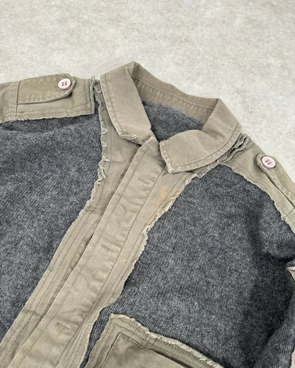 Diesel Khaki & Grey Military Wool Cargo Sweater  JrrkyOm 4