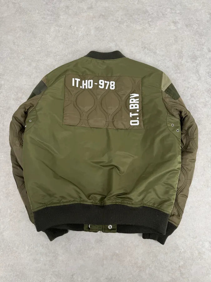 Diesel Khaki Camo Panel Bomber Jacket CabaKHg 3