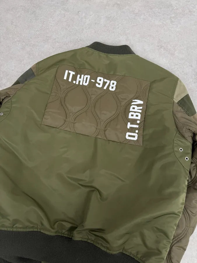 Diesel Khaki Camo Panel Bomber Jacket CabaKHg 5