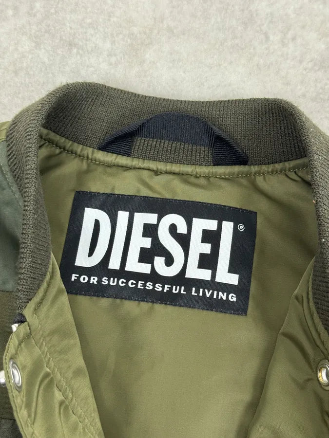 Diesel Khaki Camo Panel Bomber Jacket CabaKHg 9