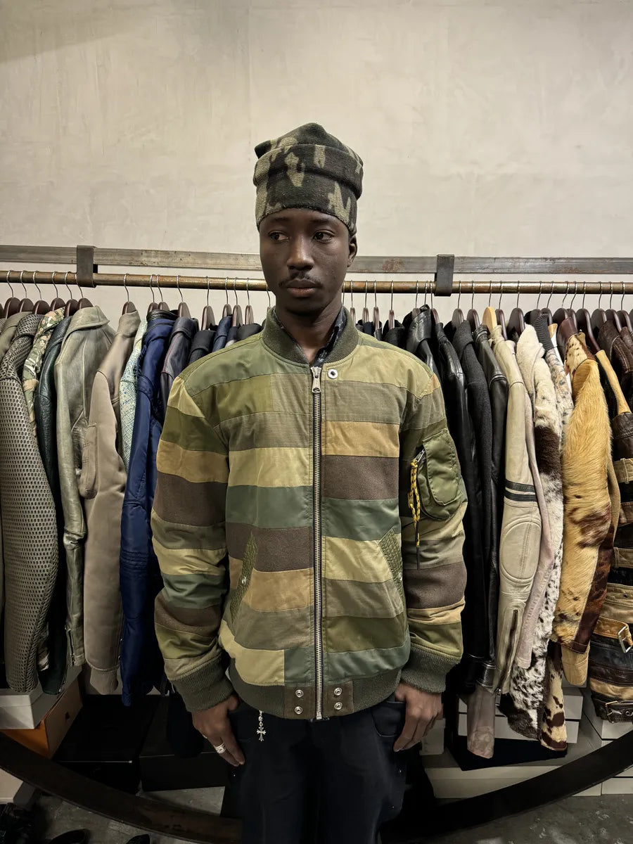 Diesel Khaki Camo Panel Bomber Jacket wsjlaLs 1
