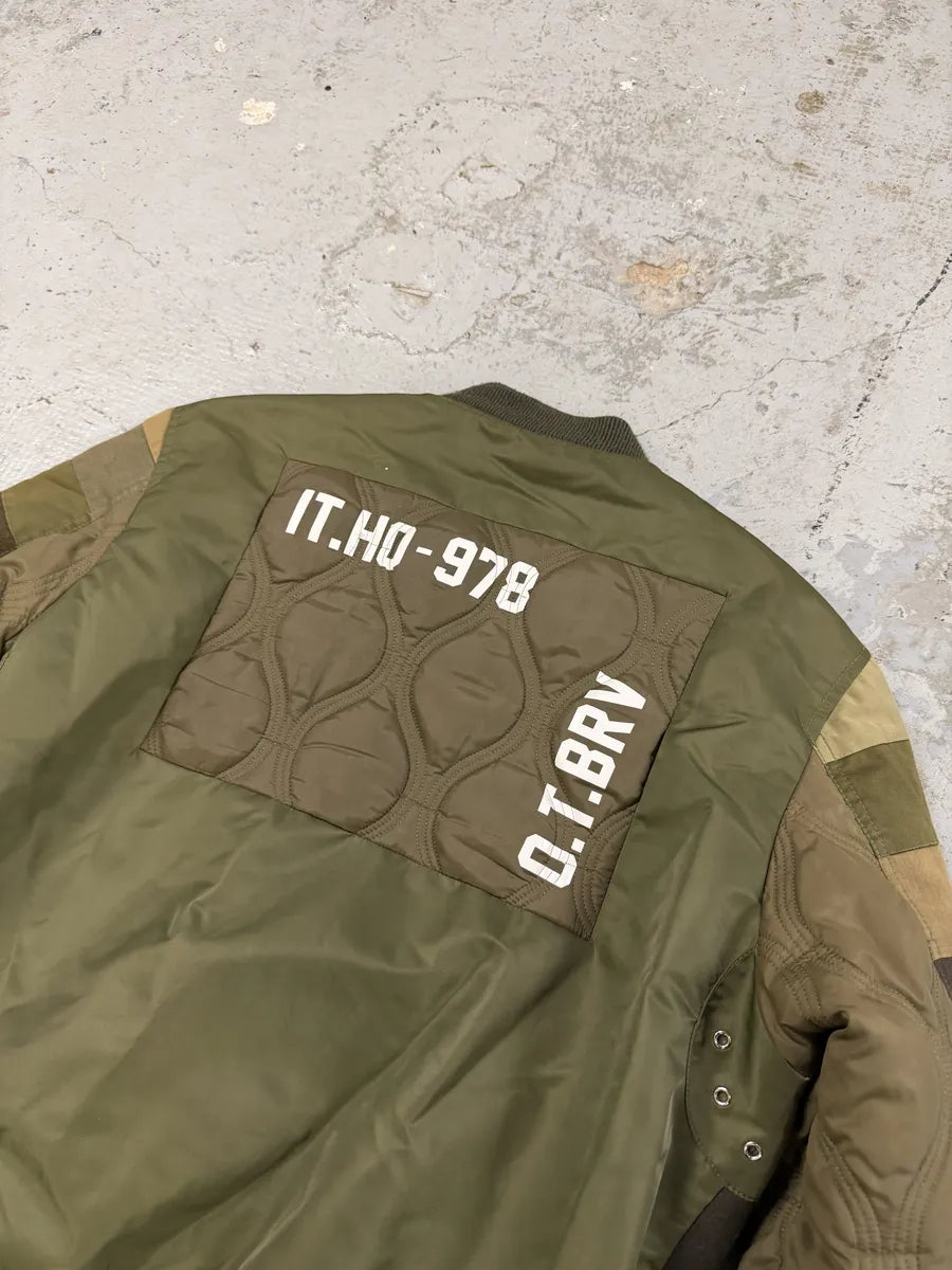 Diesel Khaki Camo Panel Bomber Jacket wsjlaLs 10