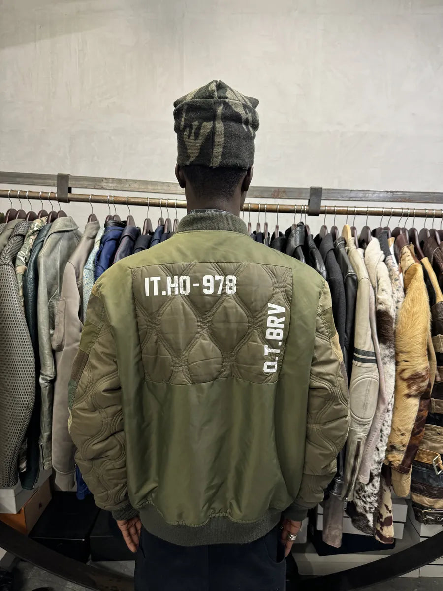 Diesel Khaki Camo Panel Bomber Jacket wsjlaLs 2