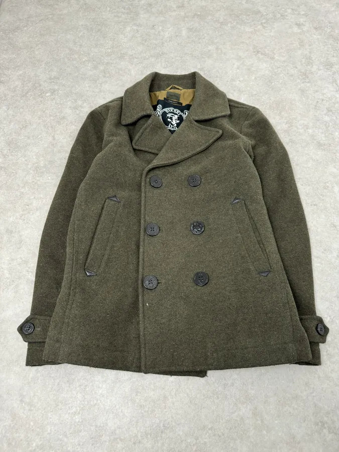 Diesel Khaki Green Wool Duffle Coat tftHRtu 0