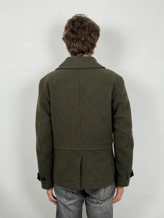 Diesel Khaki Green Wool Duffle Coat tftHRtu 1