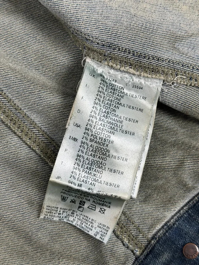 Diesel Khaki Mud Wash Waxed Denim Jacket GgDHTEC 11