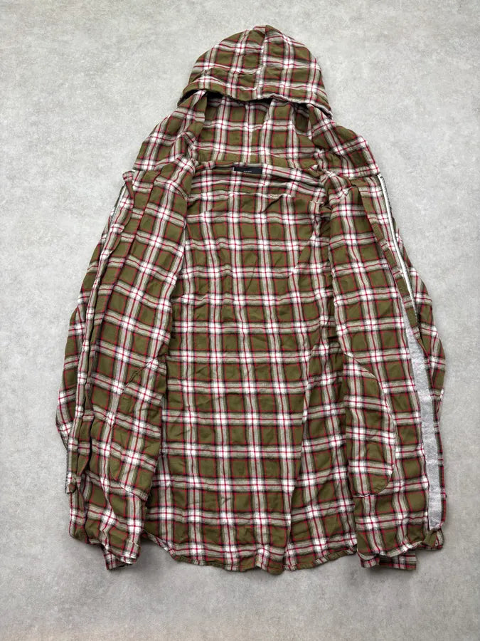 Diesel Khaki Plaid Cozy Zip-up Hoodie vyzpsrZ 6