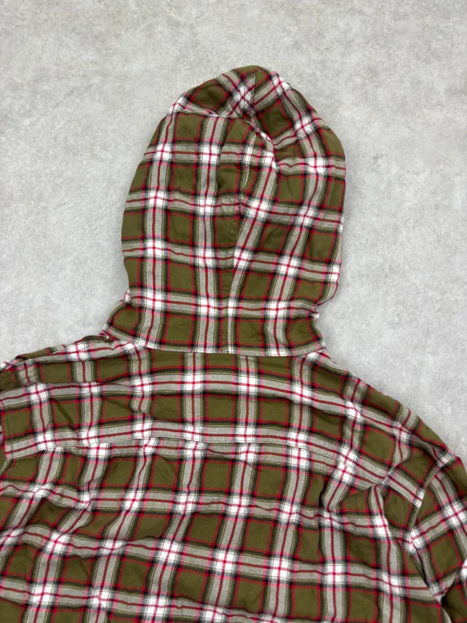 Diesel Khaki Plaid Cozy Zip-up Hoodie vyzpsrZ 5