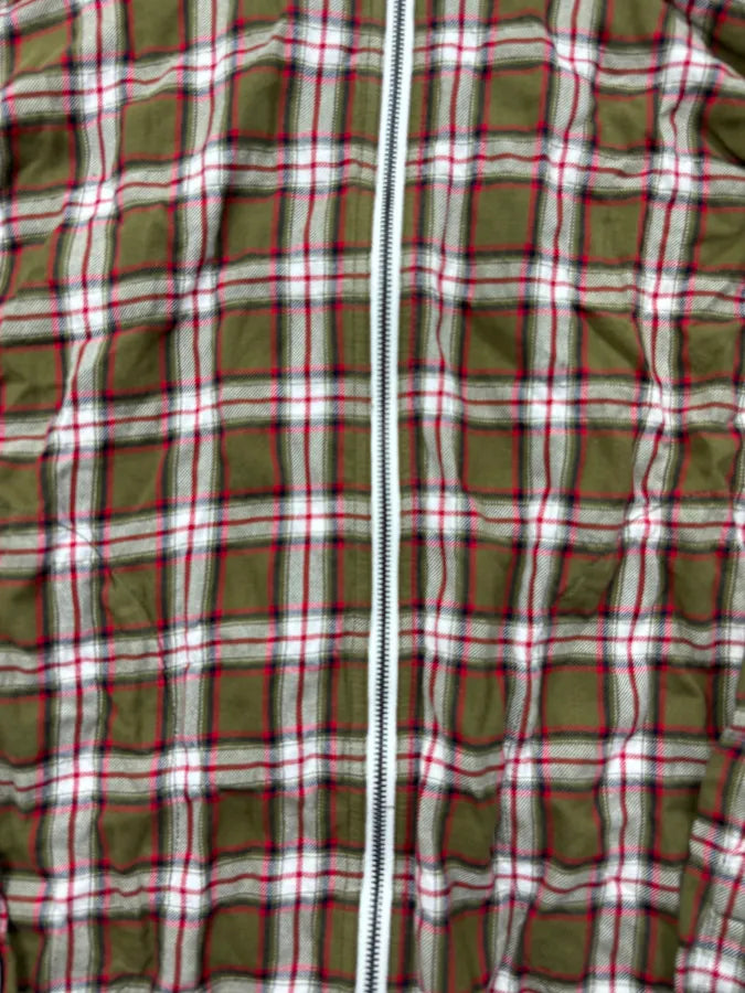 Diesel Khaki Plaid Cozy Zip-up Hoodie vyzpsrZ 7