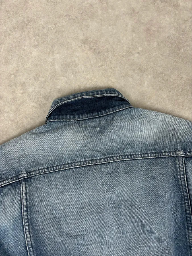 Diesel Light Blue Faded Denim Jacket  YQFoUMt 5