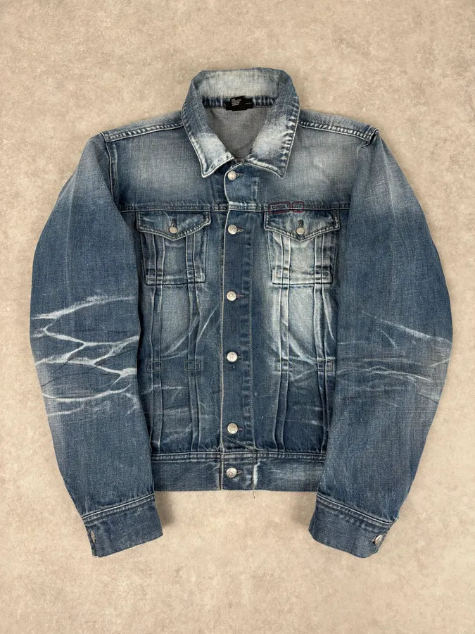 Diesel Light Blue Faded Denim Jacket  YQFoUMt 0