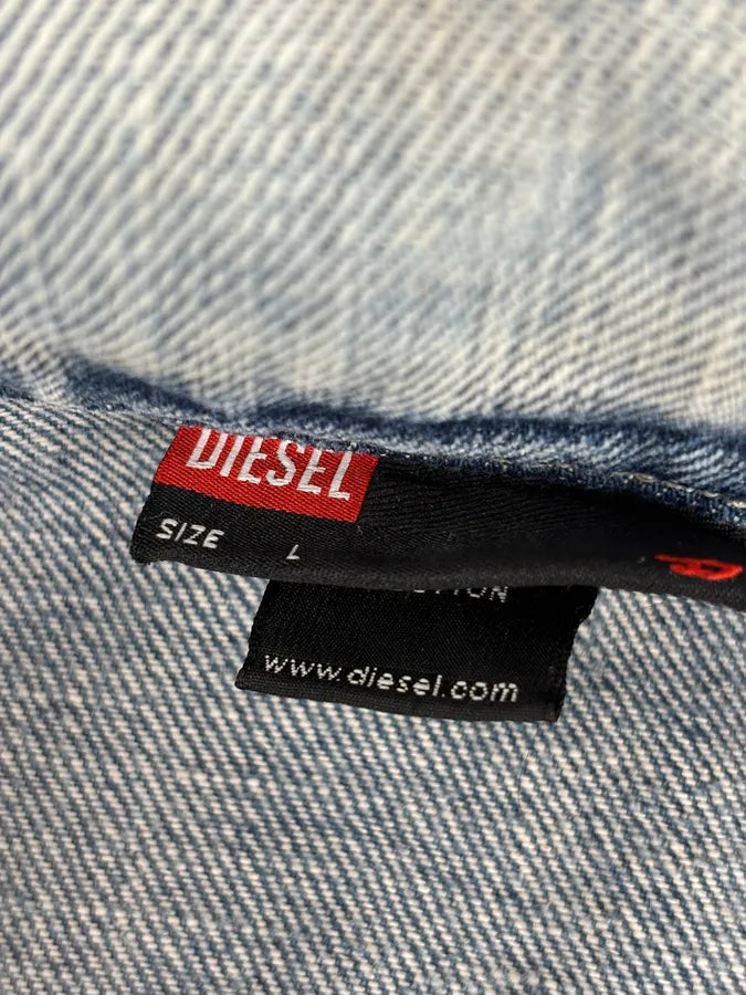 Diesel Light Blue Faded Denim Jacket  YQFoUMt 10