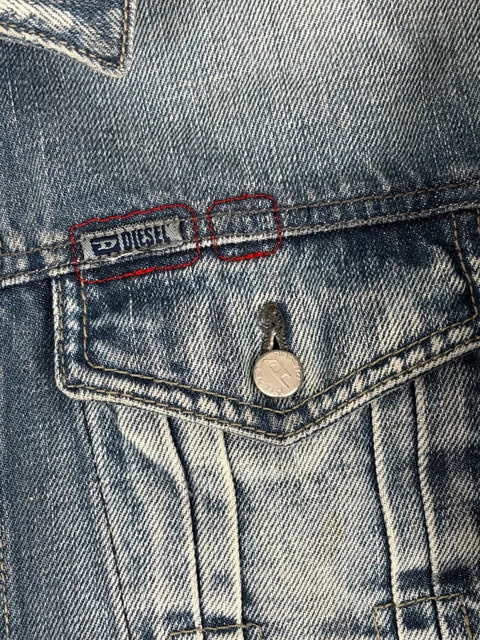 Diesel Light Blue Faded Denim Jacket  YQFoUMt 8