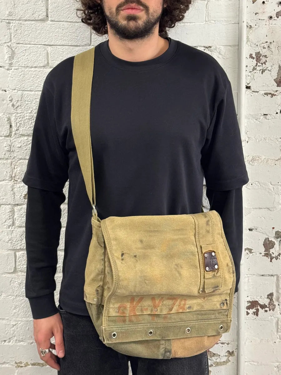Diesel Military Canva Beige Shoulder Bag CAvKVJZ 1