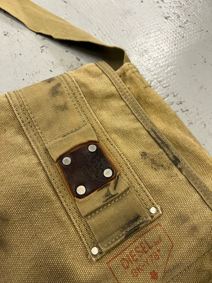 Diesel Military Canva Beige Shoulder Bag CAvKVJZ 3