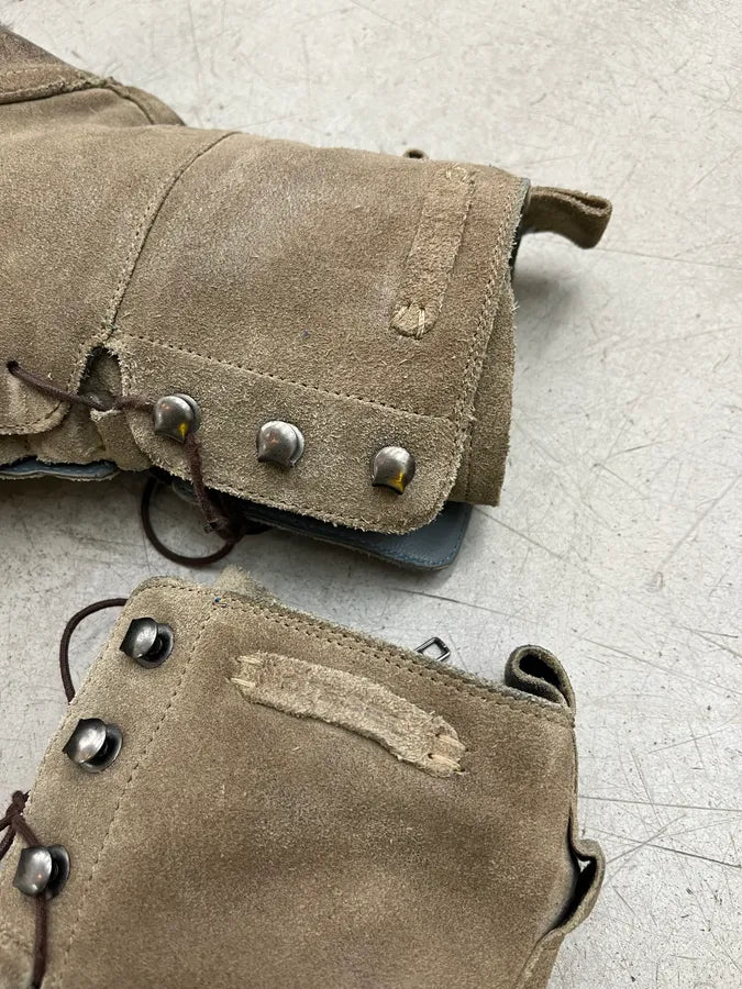 Diesel Military Grey Suede Lace-Up Boots XfuvPfM 3