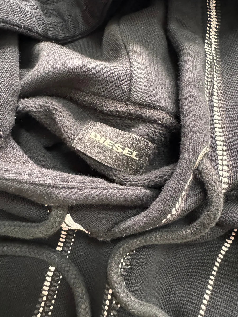 Diesel Multi Zip Printed Black Hoodie xZJbLJu 4