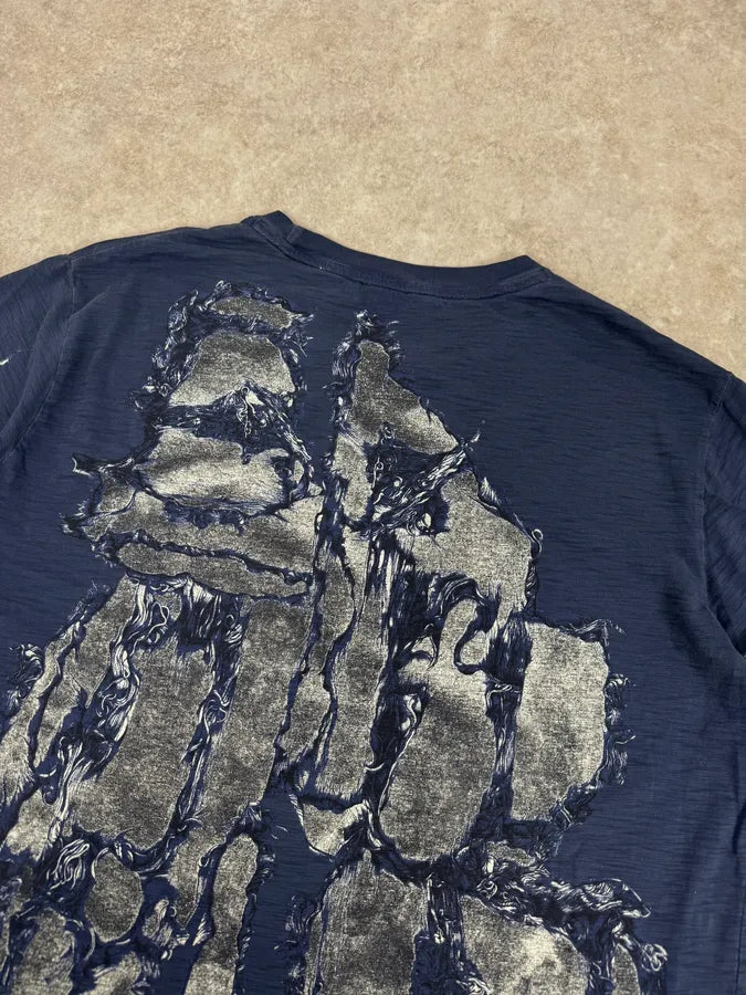 Diesel Navy Bacteria Graphic Print T-Shirt uFJBTyY 5